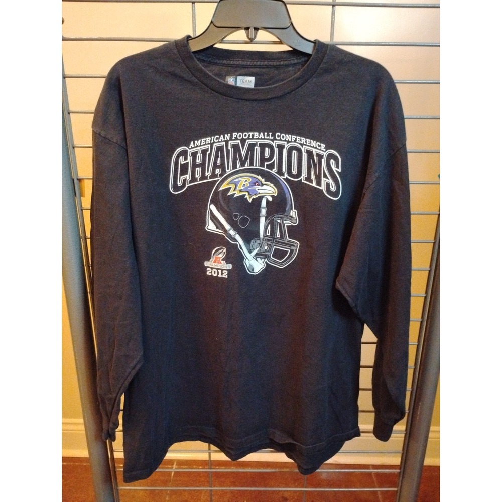 NFL Team Apparel Baltimore Ravens 2012 AFC Champions Long Sleeve Shirt Black XL
